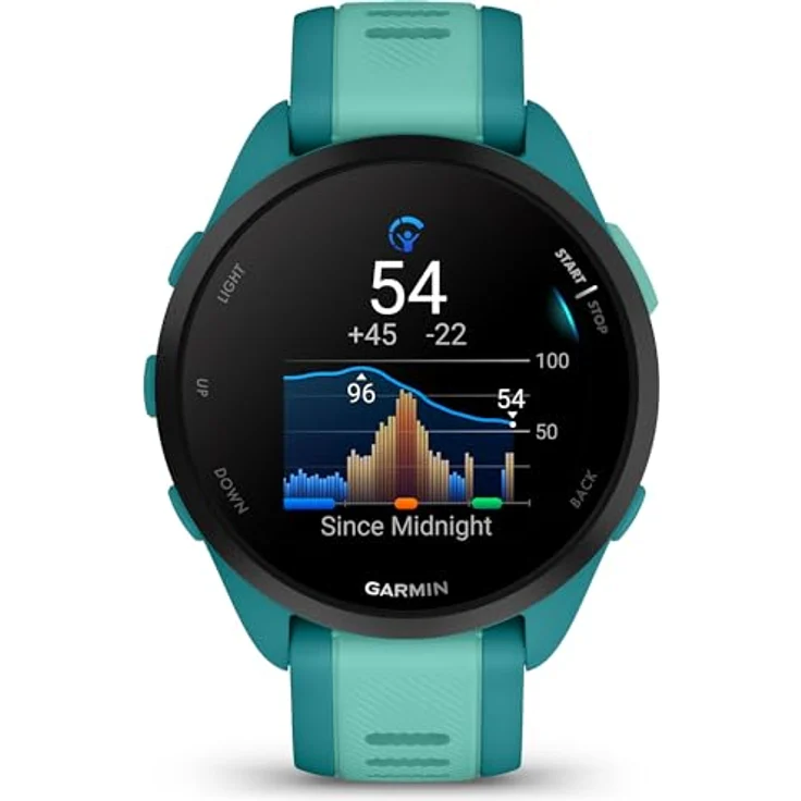 Garmin Forerunner 165 Music, Lauf-Smartwatch, buntes AMOLED-Display, Trainingsmetriken und Wiederherstellungseinblicke, Musik am Handgelenk, Türkis – Bild 3