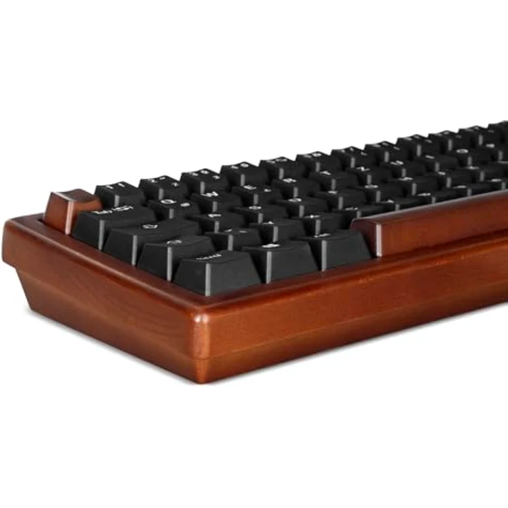 Sharkoon Skiller SGK50 S4 Wood, RGB Gaming Tastatur, 60% DE-Layout, PBT-Tasten, Gelbe G Pro 3.0 Schalter – Bild 3