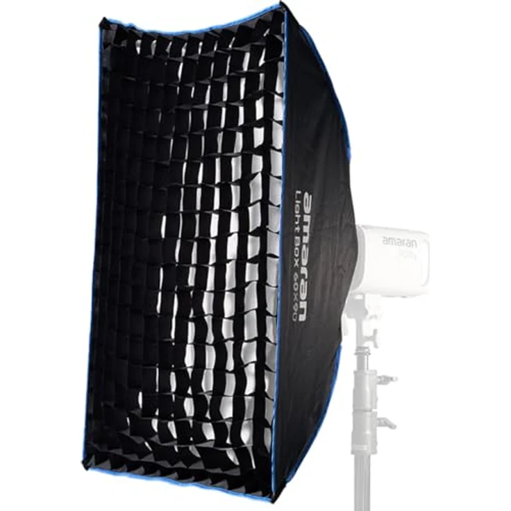 Amaran Rechteckige Lichtbox, 24 x 36 cm, 2 x 3 Fuß Ein-Snap-Setup, Bowens-Mount, für Portrait- und Produktfotografie, schwarz – Bild 4