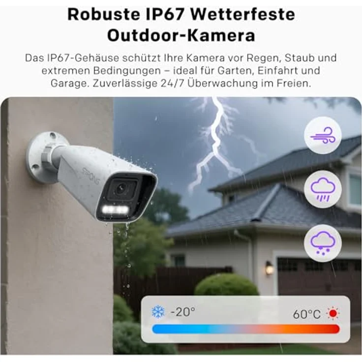 STRONG 5MP Dual-Light PoE Außen-Überwachungskamera, IP67, Cloud-Aufzeichnung, Bewegungserkennung, integriertem Mikrofon, Vollfarbige Nachtsicht – Bild 5
