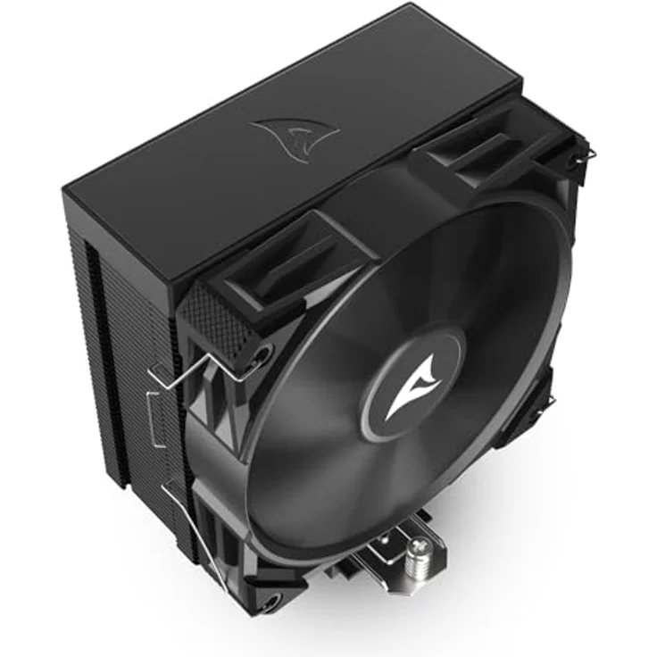Sharkoon A40 Black Air Cooler, CPU Kühler mit 120 mm Lüfter, 230 W TDP, Schwarz – Bild 7