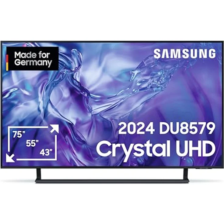Samsung Crystal UHD 4K DU8579 Fernseher 50 Zoll, Smart TV mit Dynamic Crystal Color, 4K Upscaling, AirSlim Design [Blau] – Bild 1