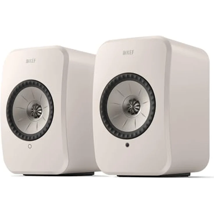 KEF LSX II LT kabellose Regallautsprecher, Stone White | Musik | TV & Home Entertainment | Gaming | HDMI-ARC | USB-C | Bluetooth | AirPlay 2 | Chromecast | Spotify – Bild 1