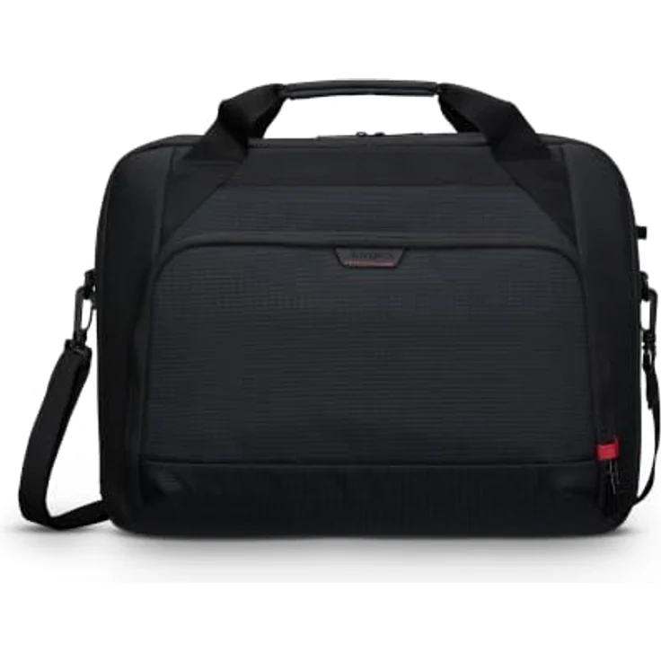 Targus Classic+ Clamshell, Notebook-Tasche für 17-18 Zoll Laptops, Schwarz-Rot – Bild 1