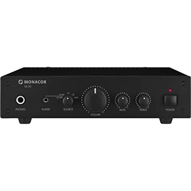 MONACOR SA-50 Kompakter Universal Stereo-Verstärker schwarz – Bild 2