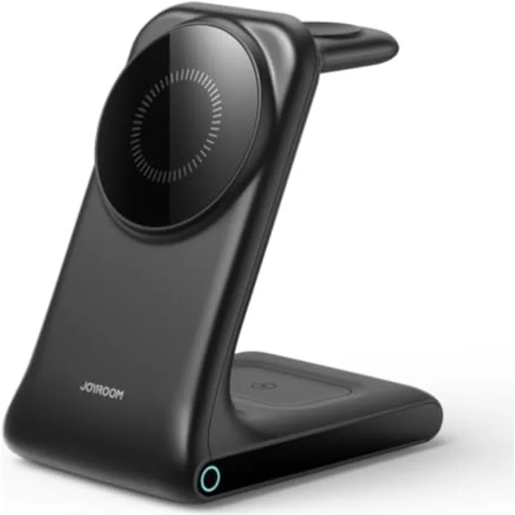 Joyroom JR-W15, 3-in-1 Wireless Charger mit MagSafe, Schnelles Laden für Smartphone, Kopfhörer und Smartwatch, Schwarz