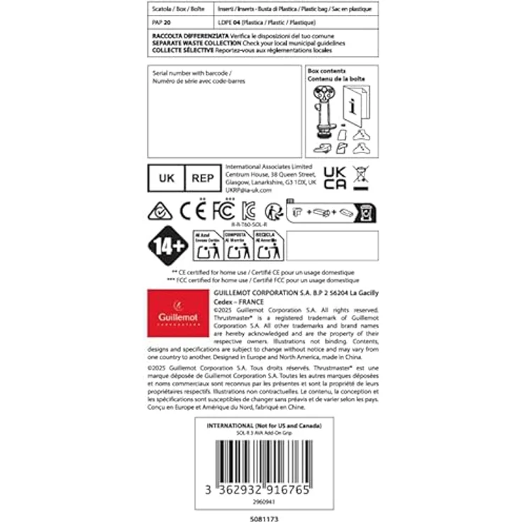 Thrustmaster Sol-R 3 AddOn Grip, Gamepad mit 21 zuweisbaren Aktionstasten und H.E.A.R.T. Präzisionssensoren, ambidextrous, beleuchtet – Bild 10