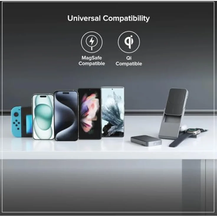 Alogic MATRIX+ 3-IN-1 MAGNETIC, Wireless Charger, Weiss and Apple Watch Charger, White – Bild 6
