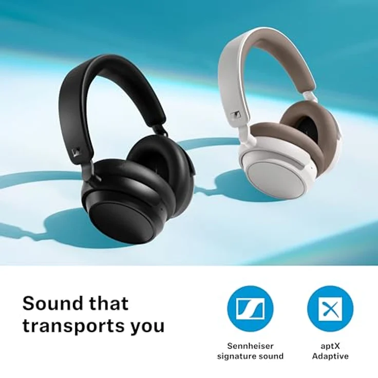 Sennheiser ACCENTUM Plus Wireless Bluetooth Kopfhörer – optimale Klangqualität mit Schnellladefunktion, 50 Stunden Akkulaufzeit und Adaptive Hybrid ANC – Weiß – Bild 4
