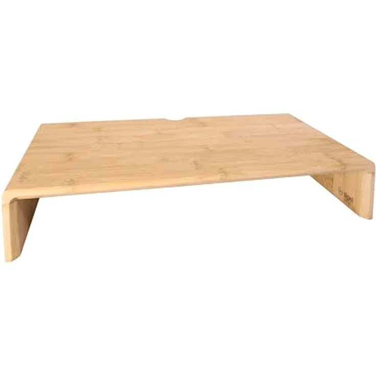 Sigel SA208 Monitorständer aus Bambus, Monitorerhöhung 50 x 8 x 19,5 cm mit Kabelmanagement und rutschhemmenden Silikonpads – Bild 1