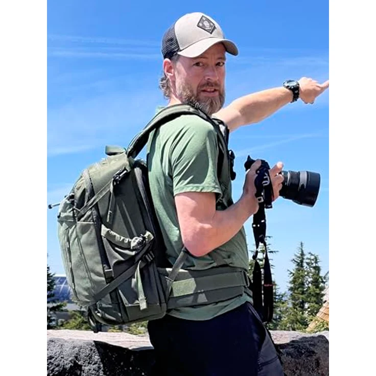 Think Tank Backlight 18L Montane Green, Fotorucksack mit rückseitigem Zugriff für Kamerazubehör, 18 l, inklusive Fächern für Laptop und Tablet – Bild 12