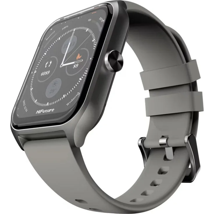 Hifuture FutureFit Ultra2 Pro, Smartwatch mit 1,85-Zoll-IPS-Display, drahtlosem Anrufsystem und IP68 Wasserdichtigkeit, Metallic Grey