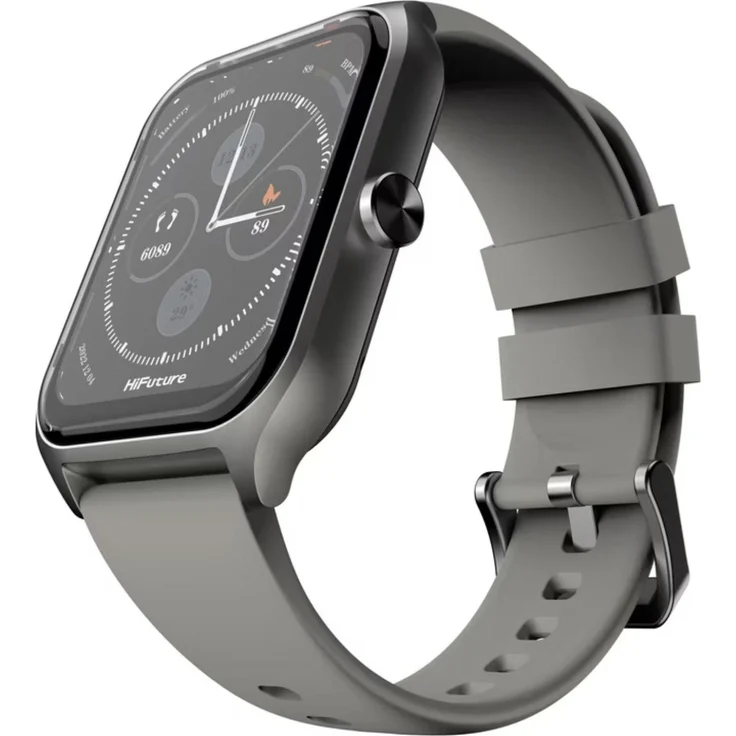 Hifuture FutureFit Ultra2 Pro, Smartwatch mit 1,85-Zoll-IPS-Display, drahtlosem Anrufsystem und IP68 Wasserdichtigkeit, Metallic Grey