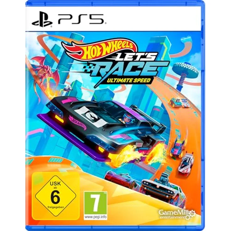 Game Mill Hot Wheels Let's Race Ultimate Speed, PS5 Rennspiel mit 12 einzigartigen Strecken, kinderfreundlicher Steuerung und Streckenbauer-Modus – Bild 1