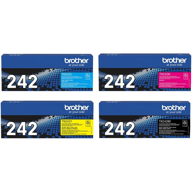 Brother TN-242, Tonerkartusche 4er Multipack, schwarz