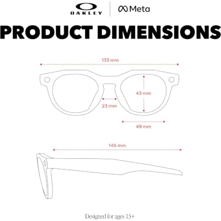 Oakley Meta HSTN, AR Brille mit 12 MP Kamera, 32 GB Speicher, IPX4 Schutz und Bluetooth 5.3 – Bild 5