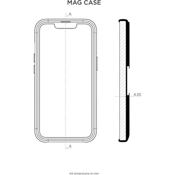QUAD LOCK MAG Hülle für iPhone 13 Pro, schlankes TPU-Gehäuse mit Edge-to-Edge-Schutz und vorinstalliertem schwarzem MAG-Ring, kompatibel mit Quad Lock Halterungen – Bild 3