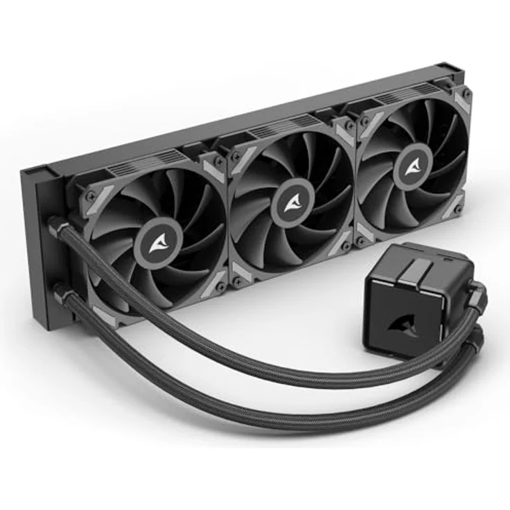 Sharkoon S40 AIO Black, Wasserkühlung mit 360-mm-Radiator, 3x 120-mm-PWM-Lüftern, kompatibel mit LGA 1700/1851 und AM4/AM5 – Bild 5