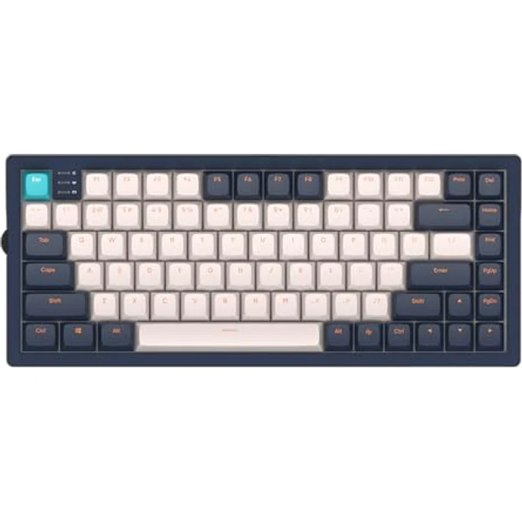 Dark Project KD83A, RGB ANSI Englische Gaming Mechanische Tastatur, 87 Tasten, Elfenbein/Marineblau – Bild 3