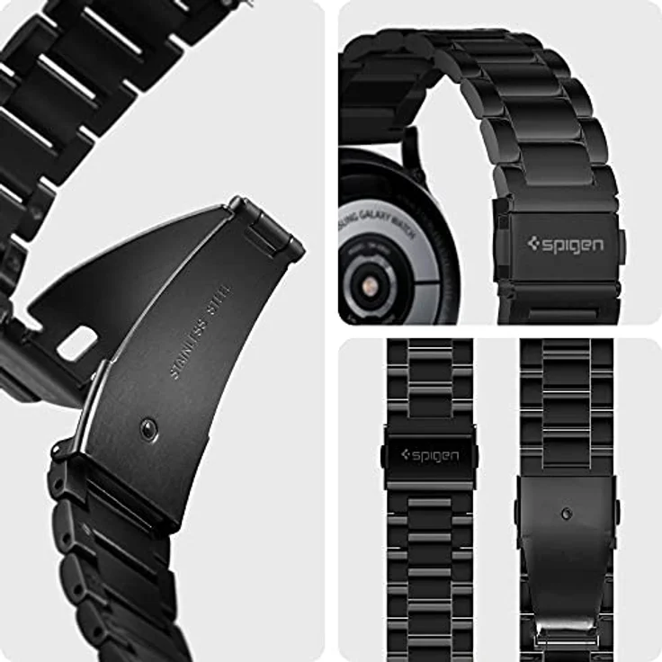 Spigen Modern Fit Armband kompatibel mit Galaxy Watch 6 Classic 47/43mm | 6 44/40mm | 5 Pro 45mm | 5 4 44mm 40mm| Galaxy Watch 4 Classic 46mm 42mm | Galaxy Watch 3 41mm | Galaxy Watch Active - Schwarz – Bild 3