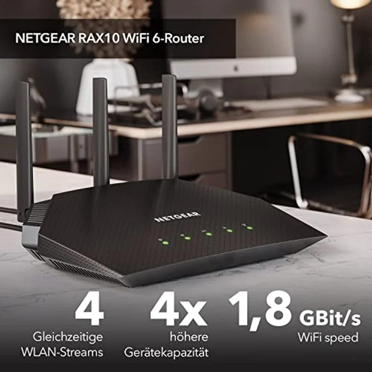 NETGEAR rax10 ax1800 WLAN 6 router – Bild 2