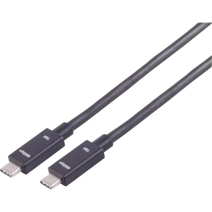 BKL Electronic USB-C Verbindungskabel, Thunderbolt 4, UltraFlex, 1,5m, bis zu 100 Watt Ladeleistung, Daisy Chain Unterstützung
