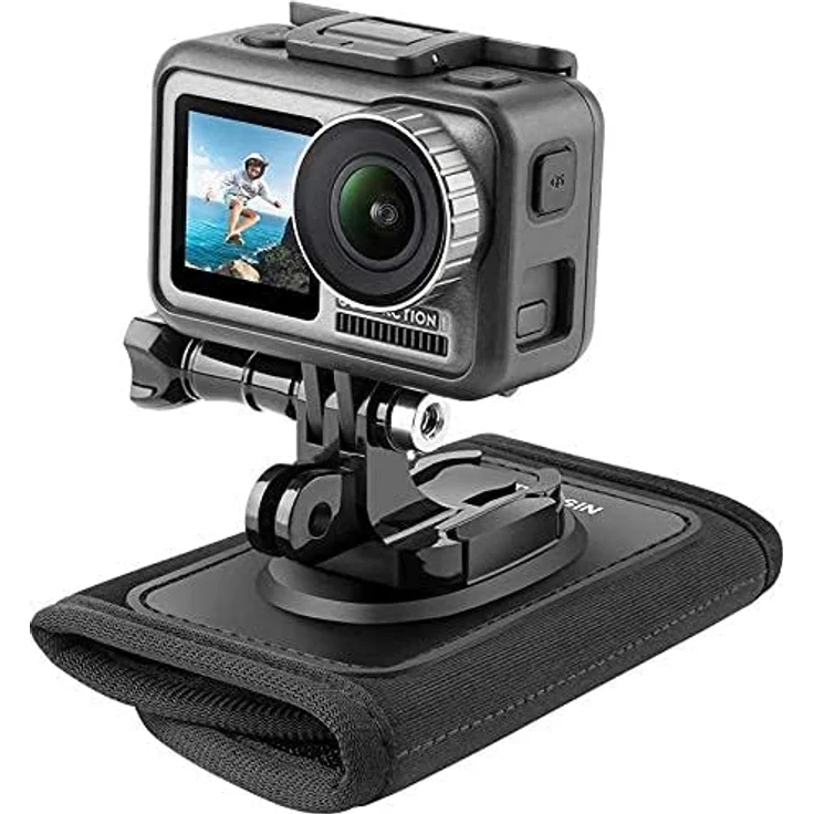 TELESIN Rucksack Schultergurt Halterung für GoPro Hero 13/12/11/10, DJI Osmo 360/Action, Insta360 X5, mit verstellbarem Schulterpolster, J-Haken und Gurthalter-Befestigungssystem, Action Kamera Zubehör – Bild 4