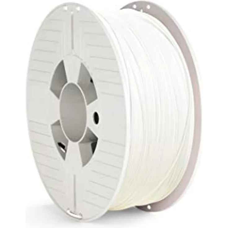 Verbatim PLA-Filament 3D-Druck, 1,75mm, 1kg, Hochleistungs-Polyactid-Filament zur Materialextrusion, für 3D-Drucker und 3D-Stift, 3D-Drucker-Filament aus PLA, 1 Spule 335m, weiß