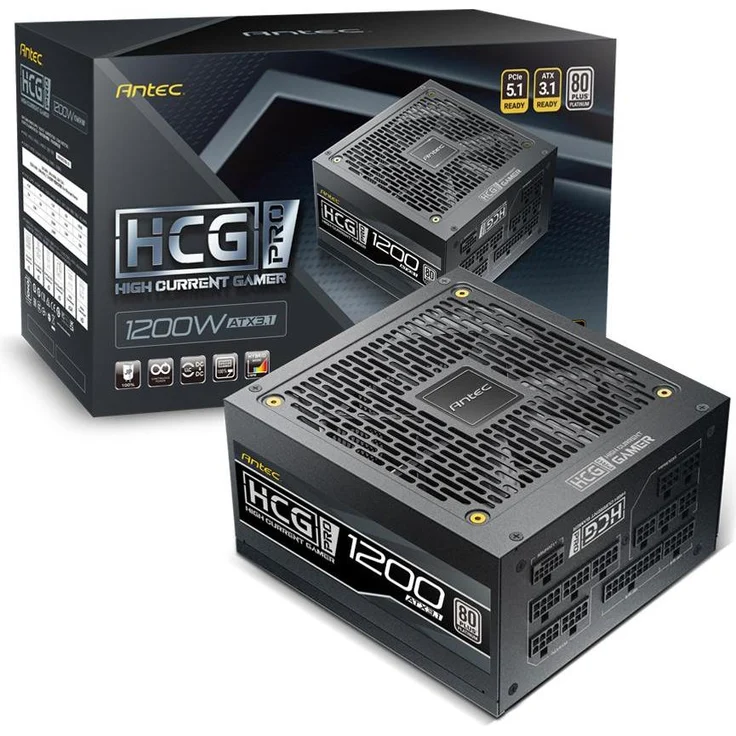 Antec HCG 1200 PRO P EC ATX3.1, Modular 80+ Platin Netzteil mit 1200 W, Schwarz