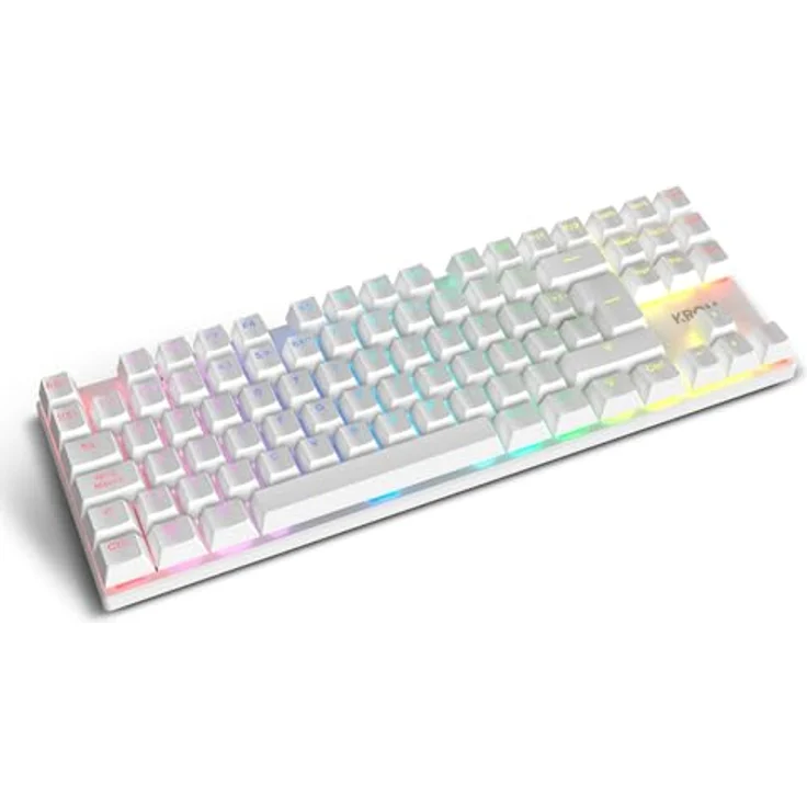 Krom NXKROMKLASS, Kabelgebundene USB-Tastatur mit mechanischen Switches, QWERTY-Layout, LED-Beleuchtung, Weiß – Bild 3
