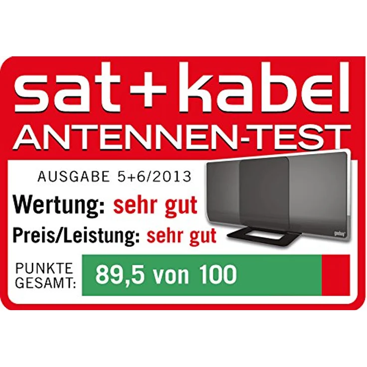 DVB-T2 Antenne aktiv mit Verstärker HDTV - Full HD Zimmerantenne (DAB - DVB-T) – Bild 6