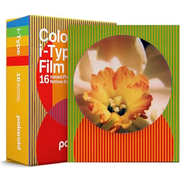 Polaroid Color I-Typ Film – Retinex Edition runder Rahmen – Doppelpack (16 Fotos) (6285)
