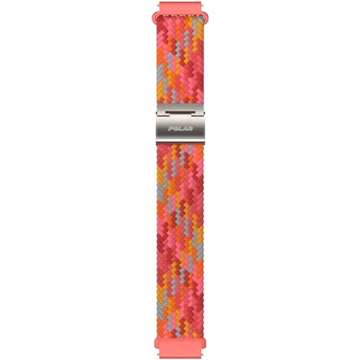 Polar WB20mm Braided Yarn Uhrenarmband, Rot, 20 mm Textil, weich und flexibel