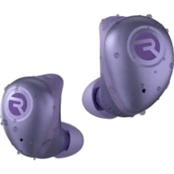 Raycon Fitness True Wireless Bluetooth-Ohrhörer mit eingebautem Mikrofon 54 Stunden Akku IPX 7 wasserdicht und Ladebox mit Talk, Text und Play Bluetooth 5.2 Portable Sport (Lila) – Bild 2
