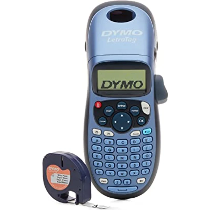 DYMO LetraTag LT-100H Beschriftungsgerät Handgerät | Tragbares Etikettiergerät mit ABC Tastatur | blau | Ideal fürs Büro oder zu Hause – Bild 2