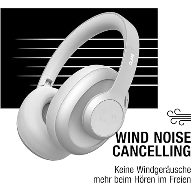 Fresh 'n Rebel Clam Blaze Bluetooth Kopfhörer Over Ear mit 80 Stunden Spielzeit, Perfect Calling, Wind-Noise Cancelling, Kabellos, Schnelladung, Tastensteuerung, Ambient-Sound-Modus (Grau) – Bild 5