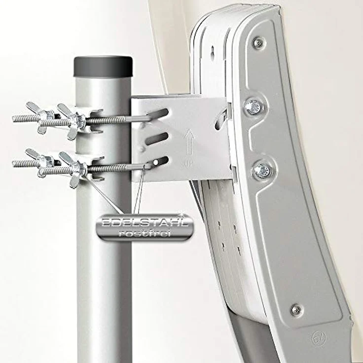 Fuba DAA 850 W, Satellitenantenne aus Aluminium in Weiß, HDTV 4K DELUXE mit Octo LNB für 8 Teilnehmer – Bild 2