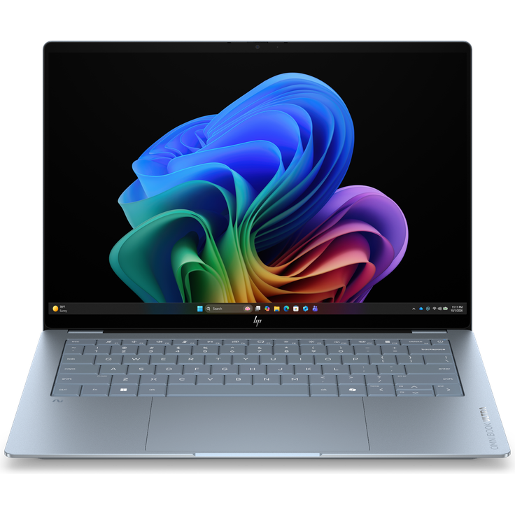 HP OmniBook Ultra 14-kg0172ng, 14" 2.8K OLED Touchscreen 120Hz, Snapdragon X2 Elite, 32GB RAM, 1TB SSD, Windows 11, blau