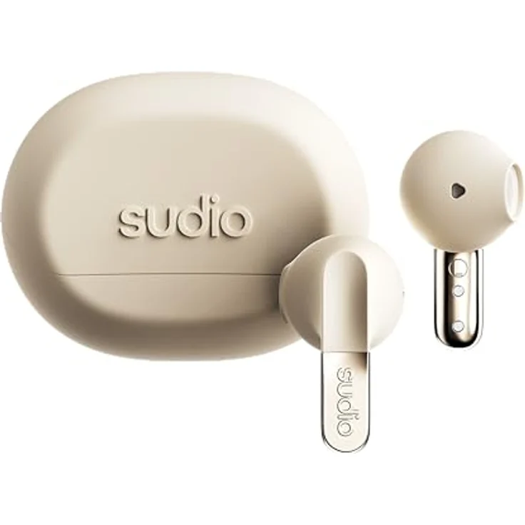 sudio N3 Beach Sand, Ohrhörer mit 30 Stunden Akkulaufzeit, wasserfest, verbesserte Mikrofone, Bluetooth 5.4, aus recyceltem Kunststoff – Bild 2