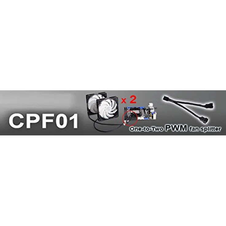 SilverStone SST-CPF01 - 10 cm PWM Lüfter Splitter Kabel für 2 Lüfter, schwarz gesleevt – Bild 8