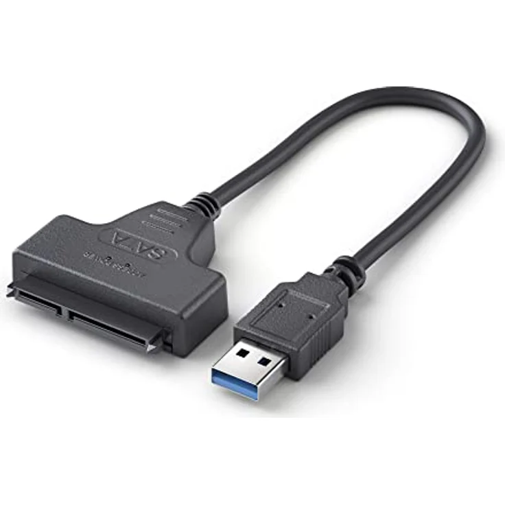 conecto, USB 3.0 auf SATA Adapter für 2.5 Zoll Festplatten/Laufwerke, UASP Unterstützung, 5 GB/s, schwarz – Bild 1