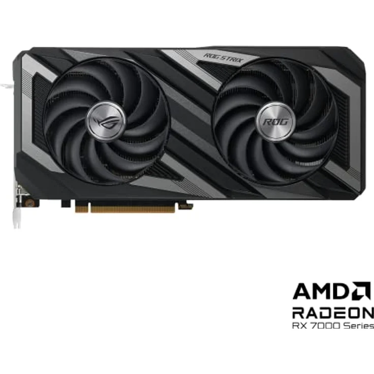 ASUS ROG Strix Radeon RX 7600 OC Edition 8GB GDDR6 Gaming Grafikkarte (AMD Radeon RX7600, PCIe 4.0, 1x HDMI 2.1, 3X DisplayPort 1.4a, Aura Sync RGB Beleuchtung, ROG-STRIX-RX7600-O8G-GAMING) – Bild 2