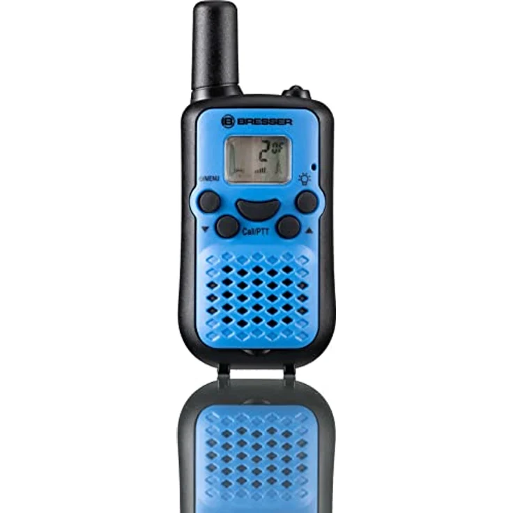 Bresser Junior Walkie Talkie, wiederaufladbare Funkgeräte für Kinder, blau, 6 km Reichweite, 8 Kanäle, Freihand-Modus, mit Taschenlampe – Bild 5