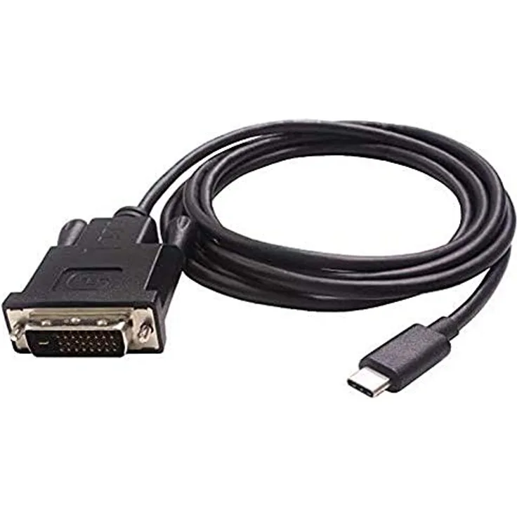 PremiumCord USB-C auf DVI Adapterkabel 1,8m, USB 3.1 Typ C Stecker auf DVI Stecker, Auflösung Full HD 1080p 60Hz, Farbe schwarz