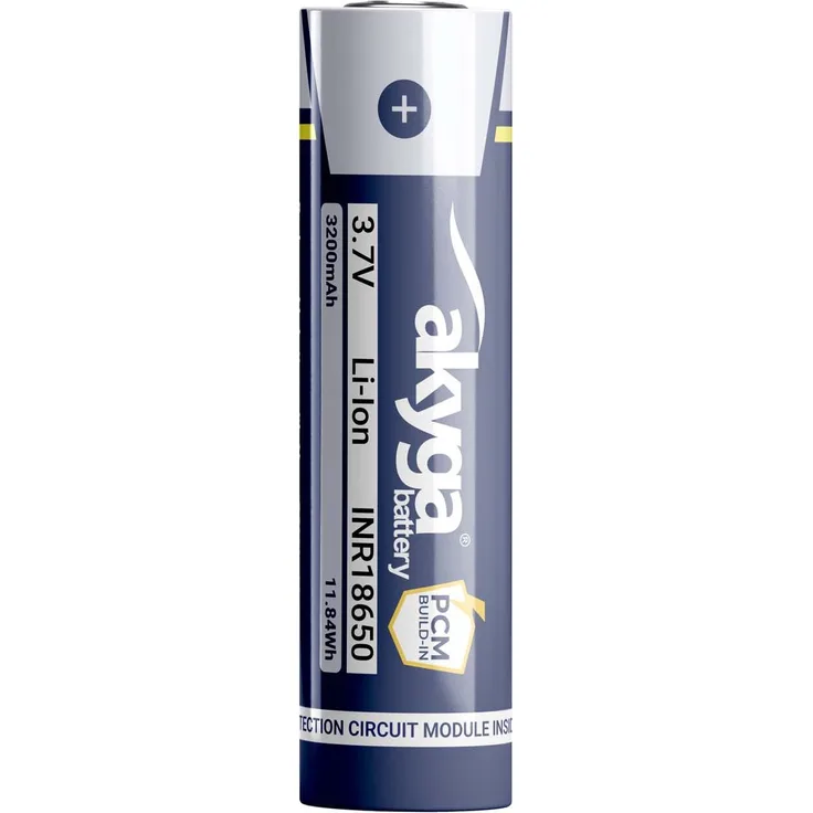 Akyga AKY2461 Li-Ion Akku 18650, 3.7V / 3200mAh mit PCM-Schutz und breitem Temperaturbereich