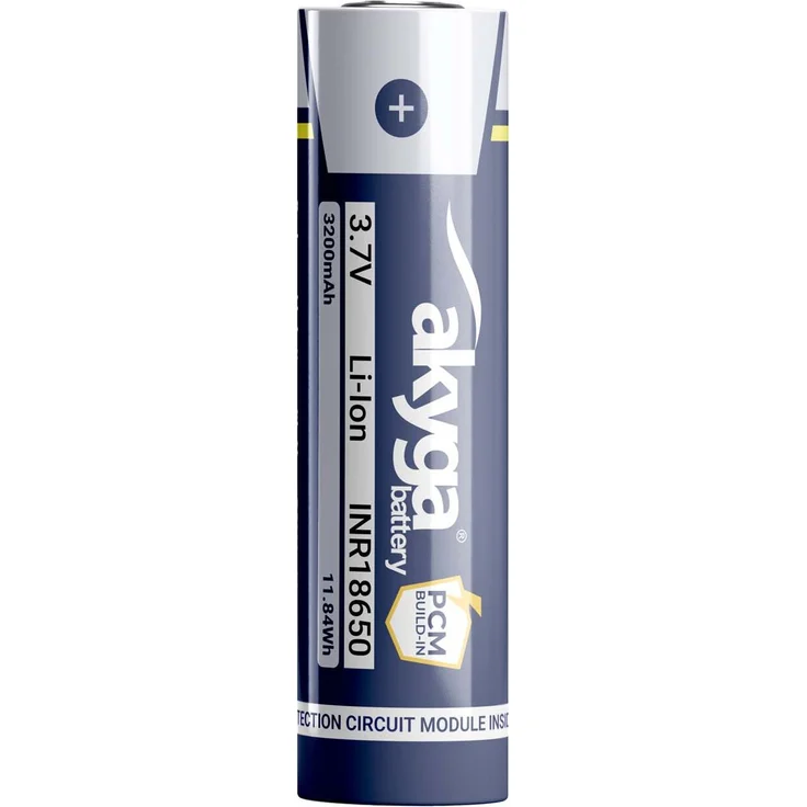 Akyga AKY2461 Li-Ion Akku 18650, 3.7V / 3200mAh mit PCM-Schutz und breitem Temperaturbereich