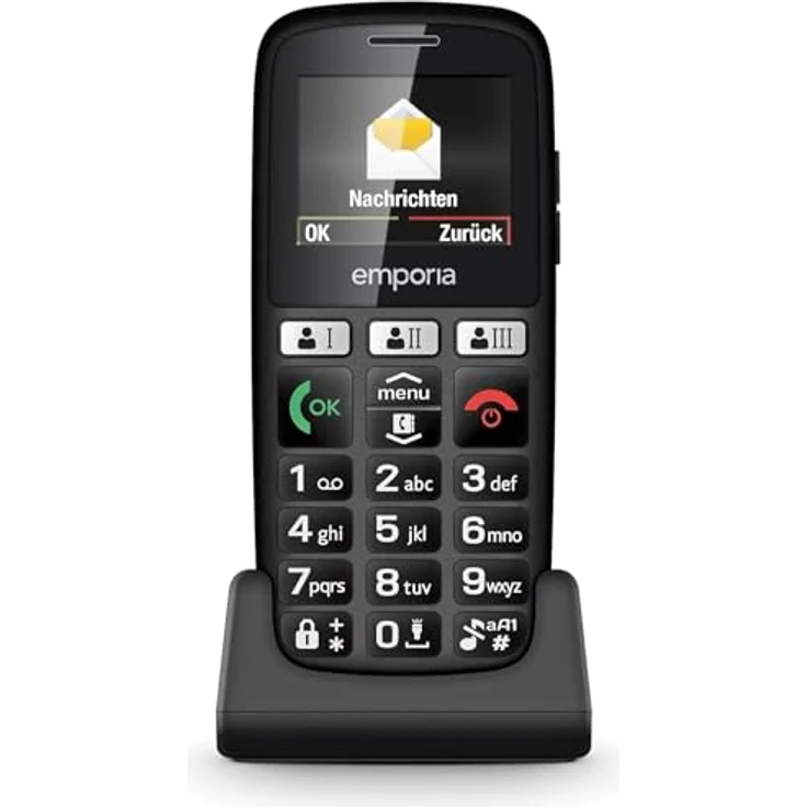 Emporia Happy 2G Smartphone, 4,6 cm (1,81"), 2G, Bluetooth 2.1, schwarz – Bild 5