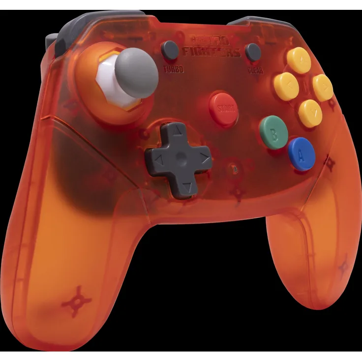 Retro Fighters Brawler64 2.4G, Drahtloser Gaming Controller für Nintendo 64, ergonomisches Design, orange