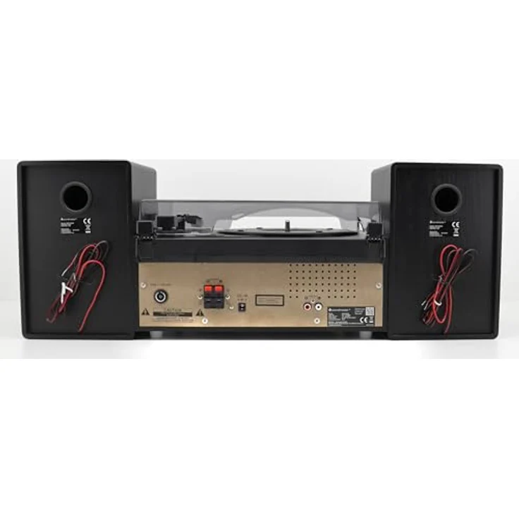 Soundmaster MCD1950, Schwarz Stereoanlage mit DAB+/UKW-RDS Radio, CD/USB Wiedergabe, Bluetooth, Plattenspieler und Fernbedienung – Bild 3