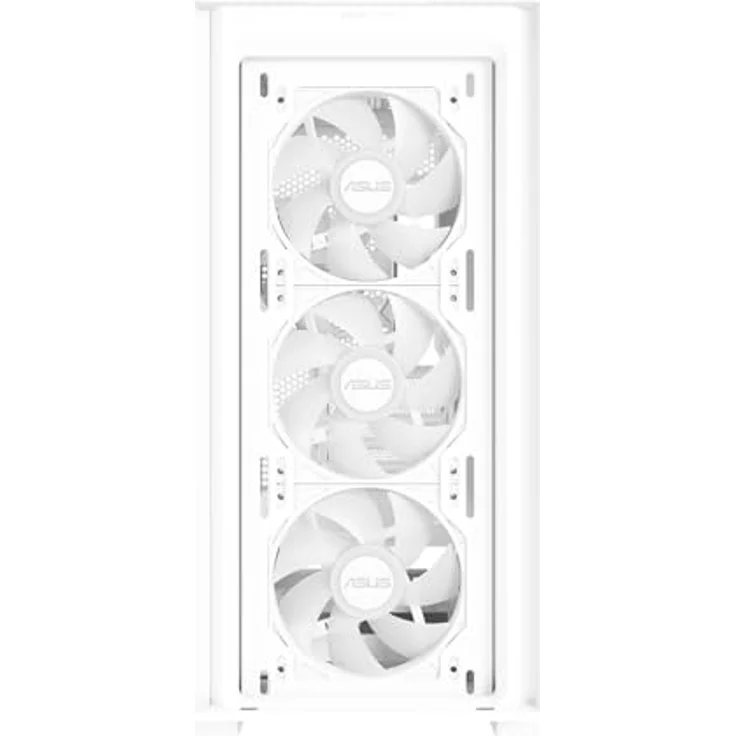 ASUS A21 Plus TG ARGB White microATX PC Gehäuse (Vorinstallierte ARGB-Lüfter, Mesh Frontpanel, 360-mm-Radiator Unterstützung) - Weiß – Bild 2